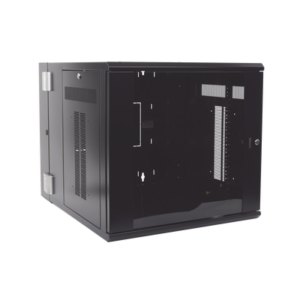 Gabinete PanZone de Montaje en Pared, de 19in, Puerta con Ventana de Seguridad, 12 UR, 762mm de Profundidad, Color Negro 3 PZWMC1230W AD 2 p