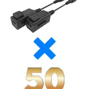UTEPO UTP101PHD6PAK50 - 50 Pares de transceptores pasivos  HD / Diseño para empalmes ordenados / Distancias CVI  720p a 300M /  1080p A 250M / 4 MP A 200M / 4K A 150M