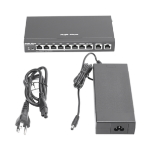 Router administrable , 6 puertos LAN y 2 puertos LAN/WAN POE+ af/at gigabit hasta 110w, 1 puertos LAN/WAN gigabit y 1 Puerto WAN gigabit, hasta 300 clientes con desempeño de 1.5 Gbps asimétricos 5 RGEG310GHPE AD 2 p