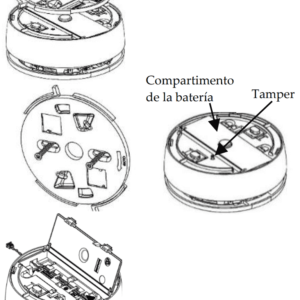 RWX35S00400C Sensor de Humo Calor Inalambrico 2 vias 433 Mhz Compatible Wicomm Lightsys Prosys Plus 16 28129 28129