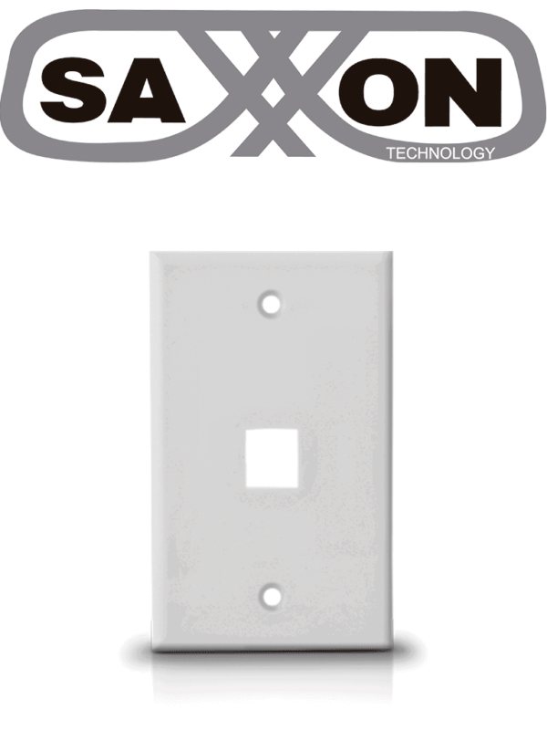 SAXXON A1751A Placa de pared Vertical 1 Puerto tipo keystone Color blanco