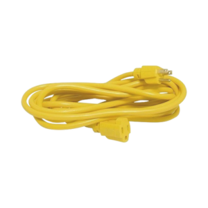 Extensión eléctrica de uso rudo aterrizada 7.6 metros, (127Vca/ 10A Máximo) clavija 3 patas con 1 salida Color Amarilla