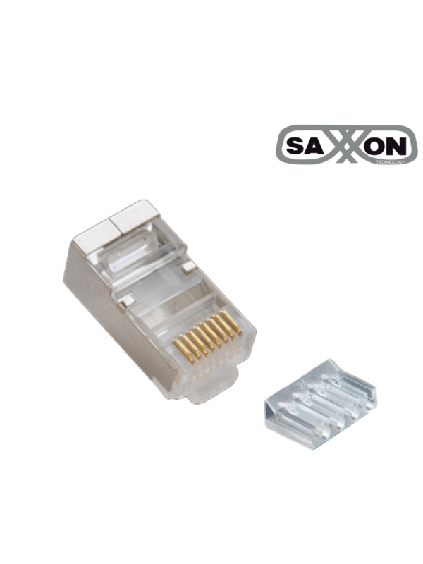 Saxxon S901E Conector RJ45 Para Cable UTP CAT6 Blindado Con Guia 1