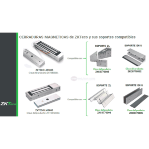 Soporte de fijaciC3B3n en ZL para contrachapa magnC3A9tica LMB200ZL ZKTeco TVC P5
