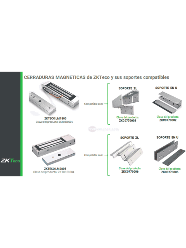 Soporte de fijaciC3B3n en ZL para contrachapa magnC3A9tica LMB200ZL ZKTeco TVC P5