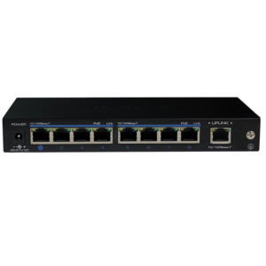 UTEPO UTP3SW08TP120 - Switch  PoE de 9 Puertos Fast Ethernet/ 8 Puertos PoE/ 1 Puerto UPLINK/ 120 Watts Totales/ Estándares 802.3af & at/ Conexión hasta 250m en Modo CCTV/ No administrable