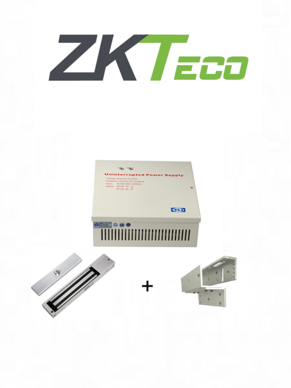 ZKTECO LM2805YPACK Paquete de cerradura magnetica soporte L Z y gabinete