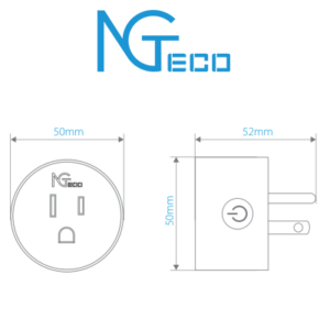 ZKTECO NGP300 Contacto Inteligente WiFi compatible con Alexa Google dimensiones