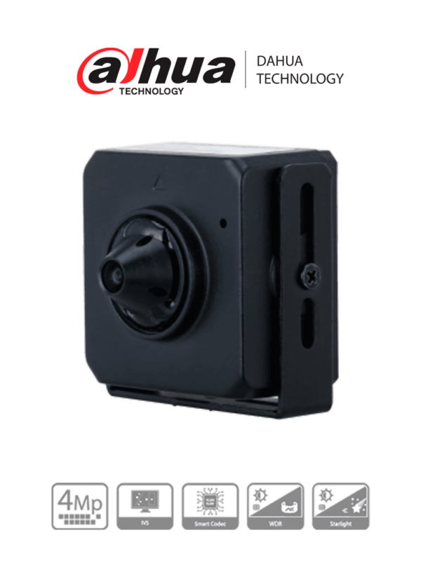 camara ip pinhole lente 2.8mm starlight microfono integrado wdr 120dB IPC HUM4431SP L4 Dahua imgpp