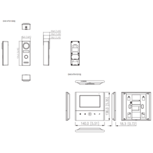 kit de videoportero analogico botones touch apertura de puerta KTA04 Dahua 2