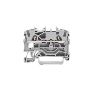 Borna de paso para 2 conductores; 2,5 mm²; Apropiado para aplicaciones Ex e II; Marcaje lateral y central; para carril DIN 35 x 15 y 35 x 7,5; Push-in CAGE CLAMP®; 2,50 mm²; gris