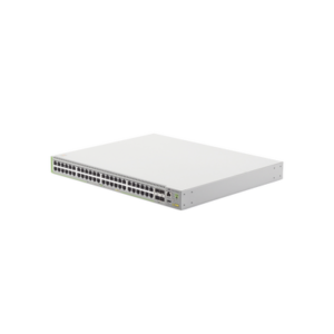 Switch PoE+ Administrable CentreCOM GS980M Capa 3 de 48 puertos 10/100/1000Mbps + 4 SFP Gigabit, 740 W 3 ATGS980M 52PS10 AD 2 p