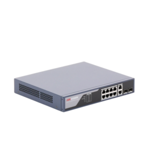 Switch PoE+ / Administrable / Uso en Rack / 8 Puertos 10/100 PoE+ / 2 Puertos 1000 Mbps Uplink / 2 Puertos SFP / Configuración Remota desde Hik-PartnerPro / Modo Extendido hasta 300 Metros / 125 W 4 DS3E1310PSI AD 3 p