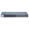 Switch Gigabit PoE+ / Administrable / 16 Puertos 1000 Mbps PoE+ / 1 Puerto 1000 Mbps de Uplink / 1 Puerto SFP / Configuración Nube desde Hik-Partner Pro / Modo Extendido hasta 300 Metros / 230 Watts 22 DS3E1518PEI p