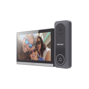 Videoportero Hibrido TurboHD con Pantalla LCD touch de 7" Wi-Fi / Frente de Calle para Exterior de Policarbonato / 720p (1 Megapíxel )130° de Visión (Gran Angular) / Llamada a App Hik-Connect