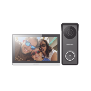Kit de Videoportero Hibrido TurboHD con Pantalla LCD touch de 7" Wi-Fi / Frente de Calle para Exterior Metalico / 720p (1 Megapíxel )117° de Visión (Gran Angular) / Llamada a App Hik-Connect 3 DSKIS313P LAT IZQ p