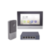Kit de Videoportero IP + Switch Poe Poe Estandar con llamada a App de Smartphone (HikConnect) / Apertura con tarjeta MIFARE / Frente de calle IP65 / Soporta 1 Departamento 6 DSKIS603P S p