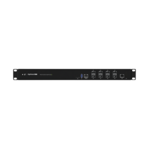 EdgeRouter INFINITY de 8 puertos SFP+ 10 G + 1 puerto RJ45 Gigabit, throughput 80 Gbps, 16 núcleos y 16 GB RAM , fuentes de alimentación modulares Hot-Swappable 3 ER8XG FRENTE p