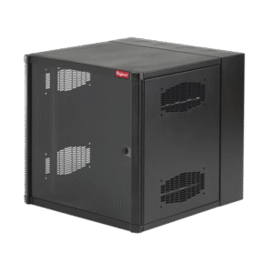 Gabinete AccessPlus de Montaje en Pared de 19in, Rieles Numerados y Roscados #10-32, Puerta con Ventana de Seguridad, 600 mm de Ancho, 762 mm de Profundidad, 19 UR, Color Negro