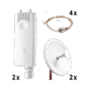 Enlace completo Punto a Punto para servicios TriplePlay, incluye: 2x FORCE300CSM, 2x NP1GEN2 (30 dBi), 4x Jumper 4 FORCE300KIT30 p