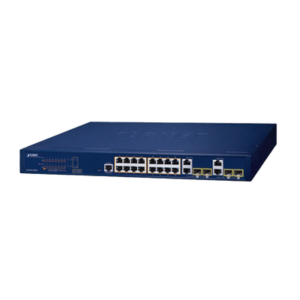 Switch Administrable PoE Capa 2 de 16 Puertos 10/100/1000 Mbps 802.3af/at, 4 Puertos SFP Gigabit, Hasta 240 W 1 GS421016P4C p