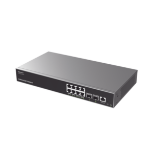 Switch Capa 3 PoE+ Administrable / 8 puertos 10/100/1000 Mbps + 2 Puertos SFP+ de 10 Gigabits / Hasta 120W / Compatible con GWN Cloud. 2 GWN7811P FRENTE p