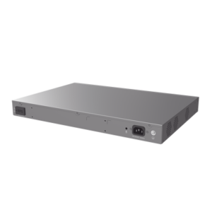 Switch Capa 3 PoE+ Administrable / 24 puertos 10/100/1000 Mbps + 4 Puertos SFP+ de 10 Gigabits / Hasta 360W / Compatible con GWN Cloud. 3 GWN7813P LAT IZQ p