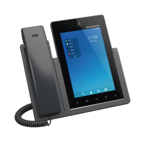 Teléfono IP Android 11, 16 líneas SIP con 16 cuentas, pantalla táctil 7", puertos Gigabit, Wi-Fi, Bluetooth, PoE, codec Opus, IPV4/IPV6 con gestión en la nube GDMS 4 GXV3470 AD 3 p