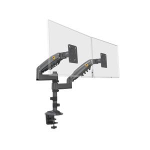 Montaje de Escritorio articulado para 2 monitores de 17 a 27" /  Soporta hasta 9kg por monitor / Vesa 75 x 75 / 100 x 100 / Acero / Rotación: 360°