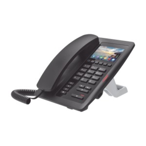 (H5W Color Negro)Teléfono IP WiFi para Hotelería, profesional de gama alta con pantalla LCD de 3.5 pulgadas a color, 6 teclas programables para servicio rápido (Hotline) PoE 3 H5WB AD 2 p