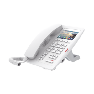 (H5W Color Blanco)Teléfono IP WiFi para Hotelería, profesional de gama alta con pantalla LCD de 3.5 pulgadas a color, 6 teclas programables para servicio rápido (Hotline) PoE 3 H5WW AD 2 p