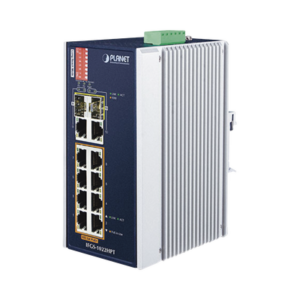 Switch Industrial PoE no administrable de 8 Puertos 10/100TX 802.3at, Hasta 240 W, Combo TP / SFP Gigabit TP / SFP (-40 ~ 75 grados C) 1 IFGS1022HPT p
