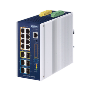 Switch Industrial Capa 3 de 8 Puertos 10/100/1000T PoE 802.3bt, 2 Puertos SFP 1 G/2.5 G, 4 Puertos SFP 10G, Instalación en Pared o Puerto DIN. 1 IGS63298UP2S4X p
