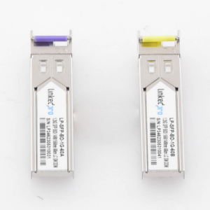 Transceptores Ópticos Bidireccionales SFP (Mini-Gbic) / Monomodo 1490 & 1550 nm / 1.25 Gbps / 1000BASE-BX / Conector LC/UPC Simplex / DDM / Hasta 60 km / 2 Piezas 2 LPSFPBD1G60 AD 2 p