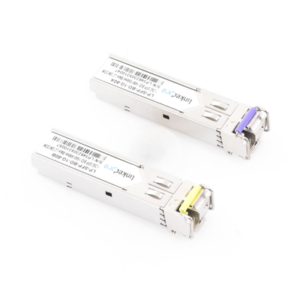 Transceptores Ópticos Bidireccionales SFP (Mini-Gbic) / Monomodo 1490 & 1550 nm / 1.25 Gbps / 1000BASE-BX / Conector LC/UPC Simplex / DDM / Hasta 80 km / 2 Piezas 3 LPSFPBD1G80 AD 2 p