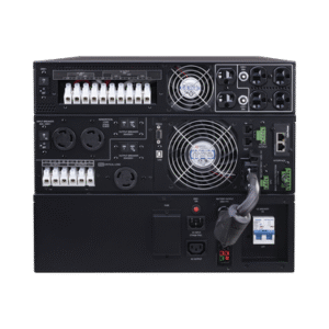 UPS de 8000 VA/8000 W Online Doble Conversion 200 - 240 Vac de Entrada, 120 - 240 Vac de Salida, Entrada Hardwired, Onda Senoidal Pura, Torre o Rack de 8 UR, Con 6 Tomas NEMA 5-20R, 3 NEMA L6-30R y Terminal Hardwired 4 OL8KRTF AD 3 p