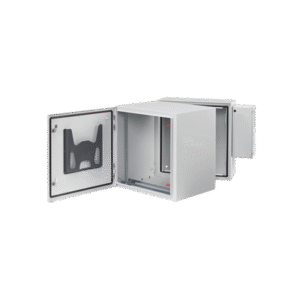 Gabinete Industrial ProTek de Puerta Sólida, Protección NEMA Tipo 4/12/4X; IP66; IK10, Abatible, Fabricado en Acero, 12 UR, Color Gris Claro