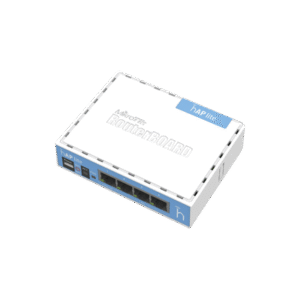 (hAP Lite) 4 Puertos Fast Ethernet y  Wi-Fi 2.4 GHz 802.11 b/g/n