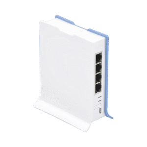 MIKROTIK (hAP lite TC) 4 Puertos Fast Ethernet, Wi-Fi 2.4 GHz 802.11 b/g/n y base tipo Torre 4 RB9412NDTC LAT DER p