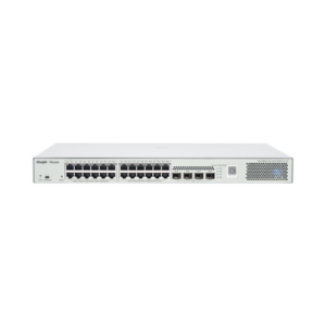 Switch Administrable L2 PoE+ hasta 370W, 24 Puertos Eth 1G, 4 puertos SFP 1G, Administración Remota en la Nube.