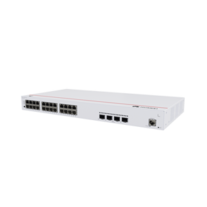 Switch de Distribución/Core Gigabit Administrable PoE Capa 3 / 24 puertos 10/100/1000 Mbps (PoE) / 4 Puertos 10GE SFP+ Uplink / ERPS / Rutas Estáticas / iStack / PoE Perpetuo / 400W / Administración Nube Gratis 4 S31024P4X AD 3 p