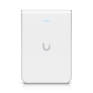 Access Point UniFi U6 In Wall/Montaje p/pared, WIFI 6 2.4 Y 5 Ghz, hasta 5.3 Gbps, 1 pto PoE In, 4 ptos secundarios (1 PoE Out)