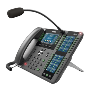 Telefono empresarial IP hasta 20 lineas SIP micrófono exterior, 106 botones DSS, Bluetooth integrado para diademas, puertos Gigabit, soporta recepción video, PoE 3 X210I AD 2 p