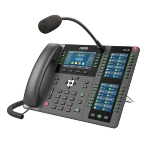 Telefono empresarial IP hasta 20 lineas SIP micrófono exterior, 106 botones DSS, Bluetooth integrado para diademas, puertos Gigabit, soporta recepción video, PoE 1 X210I p