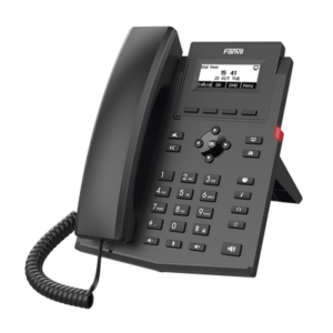 Telefono IP WiFi empresarial para 2 lineas SIP con pantalla LCD, Códec Opus, conferencia de 6 vías.