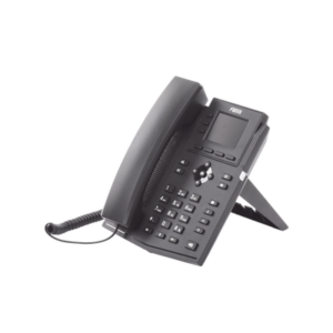 Teléfono IP Wi-Fi empresarial para 4 líneas SIP con pantalla LCD de 2.4 pulgadas a color, Opus y conferencia de 3 vías, PoE. 5 X303W AD 4 p