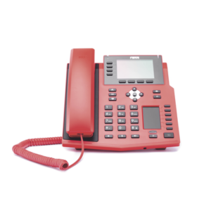 Teléfono IP Empresarial con Estándares Europeos, 16 lineas SIP con pantalla LCD de 3.5" a color, 6 teclas DSS/BLF, puertos Gigabit, IPv6, Opus y conferencia de 3 vías, PoE/DC (incluye fuente). 2 X5UR FRENTE p