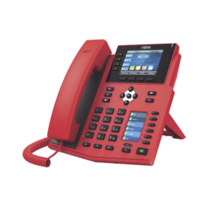 Teléfono IP Empresarial con Estándares Europeos, 16 lineas SIP con pantalla LCD de 3.5" a color, 6 teclas DSS/BLF, puertos Gigabit, IPv6, Opus y conferencia de 3 vías, PoE/DC (incluye fuente). 1 X5UR p