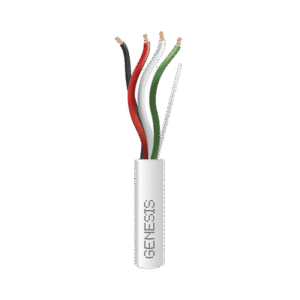 Bobina de 305 Metros / Cable de Cobre / 4 x 18 AWG / Riser / Para Interior / Color Blanco / Para Aplicaciones de Alarmas de Intrusión/Control de Acceso/ Automatización / Interfonos y Tv Porteros