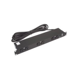 PDU Basico de Montaje en Rack Con 6 Salidas Frontales NEMA 5-15R,  Enchufe de Entrada NEMA 5-15P, de 19in, 1UR, 15 Amp, 120 Vca